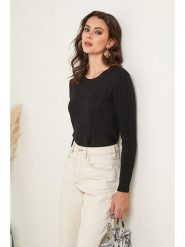 Soft Cashmere Sweter w kolorze czarnym rozmiar: 38/40. Czarne swetry Soft Cashmere, bez wzorów, bez ramiączek. Za 136.13 zł.