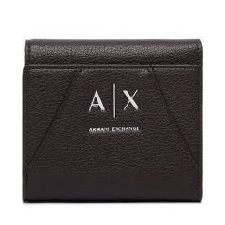 Portfel Armani Exchange. Brązowe portfele Armani Exchange, bez wzorów. Za 269.99 zł.