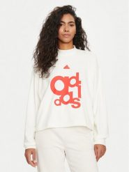 Adidas Bluza French Terry Print IS4284 Biały Loose Fit. Białe bluzy Adidas, l, bez wzorów, z bawełny, bez kaptura. Za 139.99 zł.