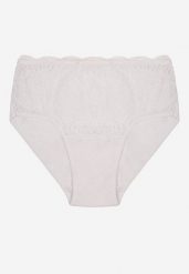 Białe Bawełniane Majtki Figi z Koronkowymi Zdobieniami Idissa. Białe figi Born2be, l, z aplikacjami, z bawełny. Za 9.99 zł.