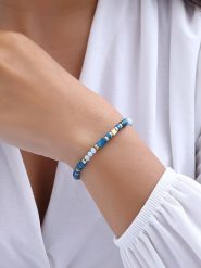 Luja Bijoux Pozłacana bransoletka z syntetycznymi perłami rozmiar: onesize. Niebieskie bransoletki Luja Bijoux, z perłą, pozłacane. Za 68.45 zł.
