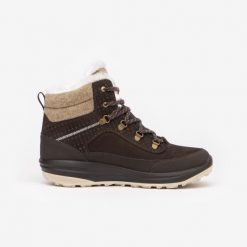 Second Life - Buty turystyczne damskie Quechua NH900 skóra... - Stan Doskonały. Brązowe trekkingi QUECHUA, z materiału, przed kolano, trekkingowe. Za 237.99 zł.
