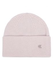 Calvin Klein Czapka LV04F8118G Fioletowy jasny. Fioletowe czapki Calvin Klein, bez wzorów, z wełny. Za 169.99 zł.