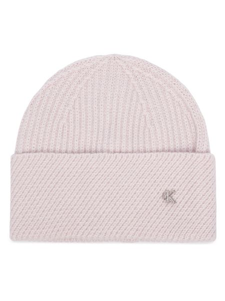 Calvin Klein Czapka LV04F8118G Fioletowy jasny. Fioletowe czapki Calvin Klein, bez wzorów, z wełny. Za 169.99 zł.
