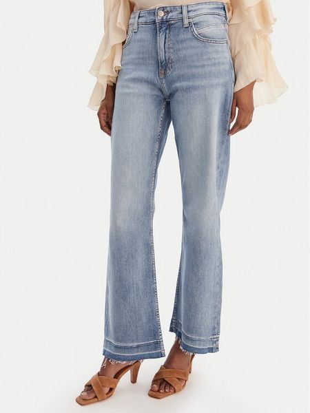 BOSS Jeansy Soft Kick 50552430 Niebieski Flare Fit. Niebieskie jeansy Boss, bez wzorów. Za 369.99 zł.