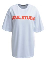 Smith & Soul Koszulka w kolorze białym rozmiar: M. Białe bluzki Smith & Soul, m, bez wzorów, z bawełny, bez kołnierzyka, bez ramiączek. Za 86.99 zł.