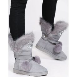 Szare Śniegowce Ice Queen. Szare trapery i śniegowce Born2be, z futra. Za 99.99 zł.
