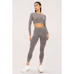 Legginsy fitness damskie Gym Glamour sprane. Brązowe legginsy GYM GLAMOUR, s, bez wzorów. Za 159.99 zł.