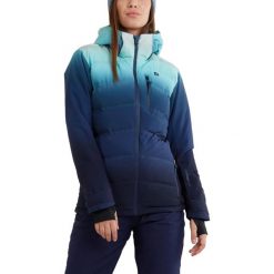 Kurtka narciarska damska Pumila Padded Jacket. Niebieskie kurtki narciarskie FUNDANGO, xs, bez wzorów, bez kaptura, narciarskie. Za 629.90 zł.