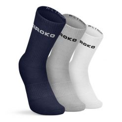 Skarpetki golfowe unisex z bawełny organicznej. Białe skarpety SIROKO, bez wzorów, z bawełny. Za 59.00 zł.