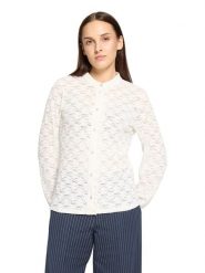 CARTOON Bluzka w kolorze białym rozmiar: 46. Białe bluzki Cartoon, bez wzorów, z koronki, bez kołnierzyka, bez ramiączek. Za 130.99 zł.