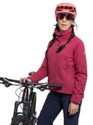 Schöffel Kurtka kolarska "Salza" w kolorze jagodowym rozmiar: 38. Różowe kurtki sportowe Schöffel, bez wzorów, bez kaptura, rowerowe. Za 304.99 zł.