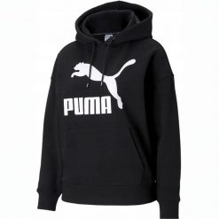 Bluza Damska Puma Classic Logo Hoodie Reg Fit. Czarne bluzy Puma, bez wzorów, z kapturem. Za 145.20 zł.