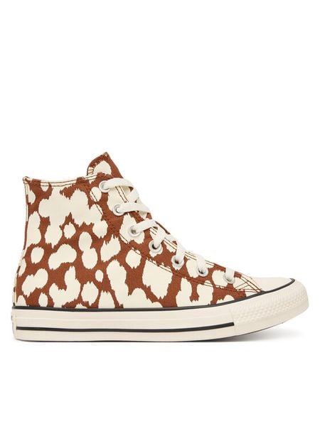 Converse Trampki Chuck Taylor All Star Cow Print A17924C Brązowy. Brązowe trampki Converse, bez wzorów, z materiału, bez zapięcia. Za 265.99 zł.