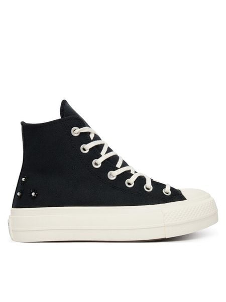 Converse Trampki Chuck Taylor All Star Lift Platform Beads A17787C Czarny. Czarne trampki Converse, bez wzorów, z materiału, bez zapięcia. Za 392.99 zł.