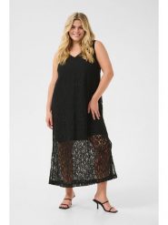 KAFFE curve Sukienka "Clorani" w kolorze czarnym rozmiar: 52. Czarne sukienki KAFFE curve, bez wzorów, z koronki, bez kołnierzyka, bez ramiączek, maxi. Za 152.99 zł.
