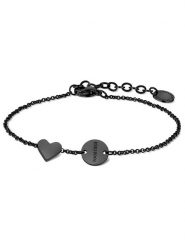 Liebeskind Bransoletka z elementami ozdobnymi rozmiar: onesize. Czarne bransoletki Liebeskind, ze stali. Za 113.99 zł.
