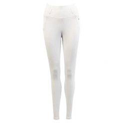 Damskie legginsy jeździeckie z pełną przyczepnością BR Equitation Otranto. Białe legginsy BR, bez wzorów, z materiału. Za 383.00 zł.