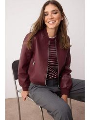 Trendyol Kurtka w kolorze fioletowym ze skóry syntetycznej rozmiar: M. Różowe kurtki Trendyol, m, bez wzorów, ze skóry, bez kaptura. Za 78.99 zł.