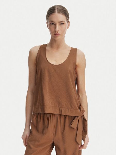 Marella Top Umico 2613161024 Brązowy Regular Fit. Brązowe topy Marella, bez wzorów, z wiskozy, bez kołnierzyka, bez ramiączek. Za 399.99 zł.