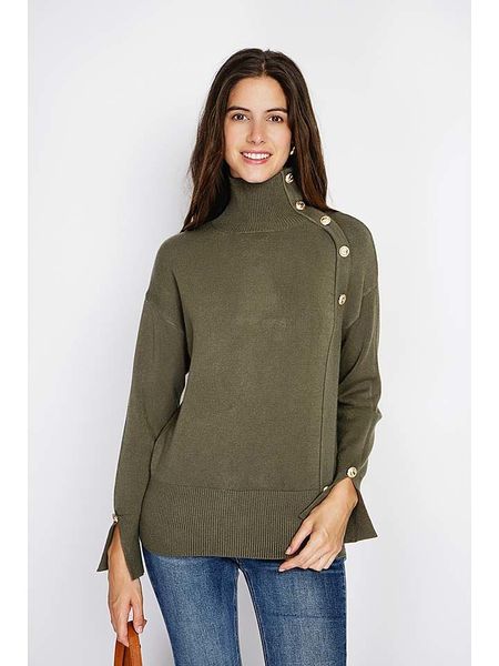 William de Faye Sweter w kolorze khaki rozmiar: 42. Brązowe golfy William de Faye, bez wzorów, z kaszmiru, bez ramiączek. Za 143.22 zł.