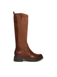 Caprice Kozaki 9-26505-43 Brązowy. Brązowe kozaki Caprice, ze skóry, bez obcasa, na płaskiej podeszwie, bez zapięcia. Za 569.99 zł.