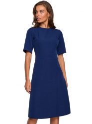 Stylove Sukienka w kolorze granatowym rozmiar: L. Niebieskie sukienki Stylove, l, bez wzorów, bez kołnierzyka, bez ramiączek, midi. Za 204.95 zł.