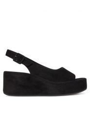 HÖGL Sandały Loulou 9-102512 Czarny. Czarne sandały Högl, bez wzorów, ze skóry, bez obcasa, na koturnie, bez zapięcia. Za 489.99 zł.