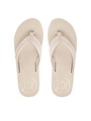 Tommy Hilfiger Japonki Webbing Beach Sandal FW0FW09038 Écru. Klapki TOMMY HILFIGER, bez wzorów, z materiału, bez obcasa. Za 169.99 zł.