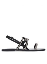 KARL LAGERFELD Sandały Olympia II KL87425C Czarny. Czarne sandały KARL LAGERFELD, bez wzorów, ze skóry, bez obcasa, na płaskiej podeszwie, bez zapięcia. Za 568.99 zł.