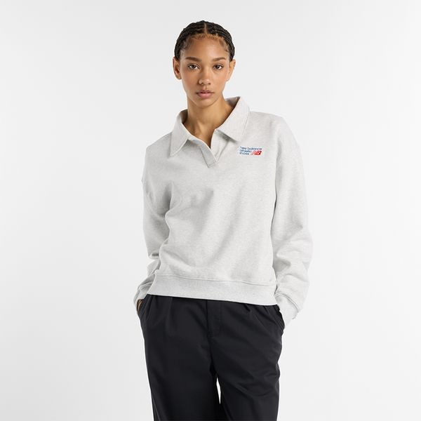 Bluza damska New Balance WT51513AHH – szara. Szare bluzy New Balance, xs, bez wzorów, z bawełny, bez kaptura. Za 249.99 zł.
