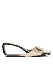 United Nude Klapki Mobius Mid 1000396113 Złoty. Żółte klapki United Nude, bez wzorów, ze skóry, bez obcasa. Za 1,259.00 zł.