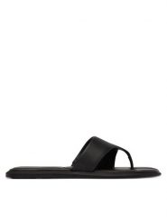 Calvin Klein Japonki Leather Toe Post Sandals HW0HW02866 Czarny. Czarne klapki Calvin Klein, bez wzorów, ze skóry, bez obcasa. Za 449.99 zł.
