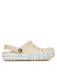 Crocs Klapki BAYABAND CLOG 205089-1LI Beżowy. Brązowe klapki Crocs, bez wzorów, z tworzywa sztucznego, bez obcasa. Za 229.99 zł.