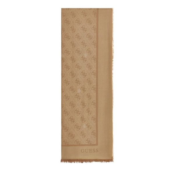 Szal Guess. Brązowe szaliki Guess, z aplikacjami. Za 234.99 zł.