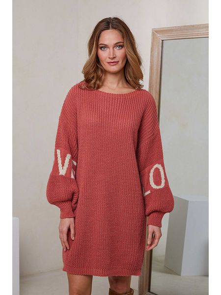 Joséfine Sukienka dzianinowa w kolorze czerwonym rozmiar: L. Czerwone sukienki Joséfine, l, bez wzorów, z dzianiny, bez kołnierzyka, bez ramiączek, midi. Za 113.63 zł.