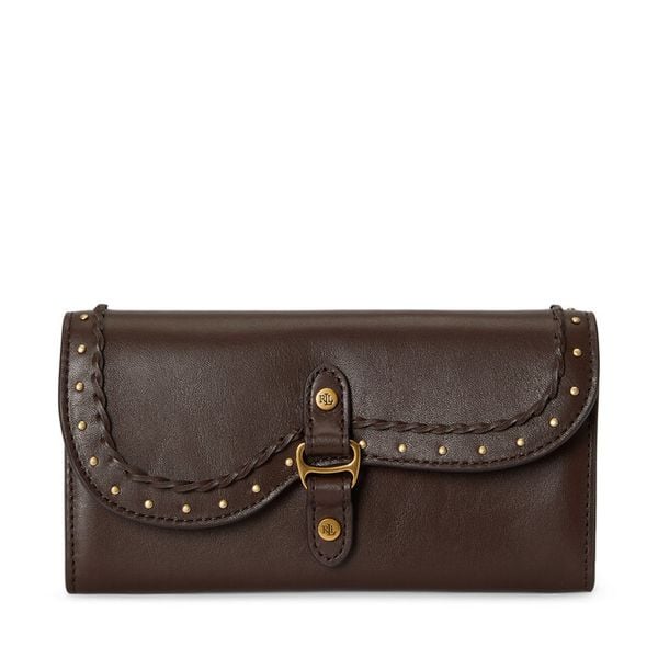 Portfel LAUREN RALPH LAUREN. Brązowe portfele Lauren Ralph Lauren, bez wzorów. Za 839.99 zł.