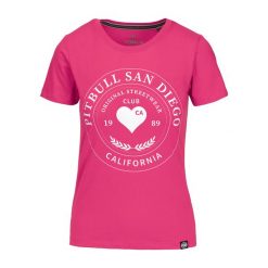 Koszulka damskie Pitbull Heartie. Czerwone koszulki sportowe PITBULL, bez wzorów, bez ramiączek. Za 69.99 zł.