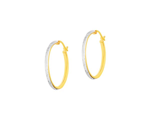 Złote kolczyki - koła, 24 mm. Żółte kolczyki Apart, złote. Za 589.00 zł.