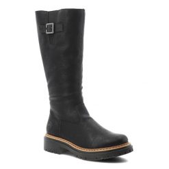 Czarne Kozaki Rieker Ocieplane Buty Damskie. Czarne kozaki Rieker, na zimę, z materiału, bez obcasa, bez zapięcia. Za 339.99 zł.