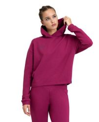 Bluza damska z kapturem bawełniana Arena Hooded. Fioletowe bluzy Arena, s, z aplikacjami, z bawełny, z kapturem. Za 201.98 zł.