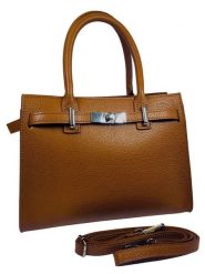 ORE10 Skórzana torebka "Waser" w kolorze jasnobrązowym - 28 x 20 x 13 cm rozmiar: onesize. Brązowe torby na ramię ORE10, bez wzorów, z materiału, przez ramię, bez dodatków. Za 347.99 zł.