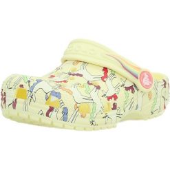 Sandały CROCS CLASSIC DRAGON Żółty. Białe sandały Crocs, bez wzorów, z materiału, bez obcasa, bez zapięcia. Za 217.99 zł.