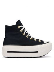 Converse Trampki Chuck Taylor All Star Lift Double Stack Lace A20780C Czarny. Czarne trampki Converse, bez wzorów, z materiału, bez zapięcia. Za 449.99 zł.