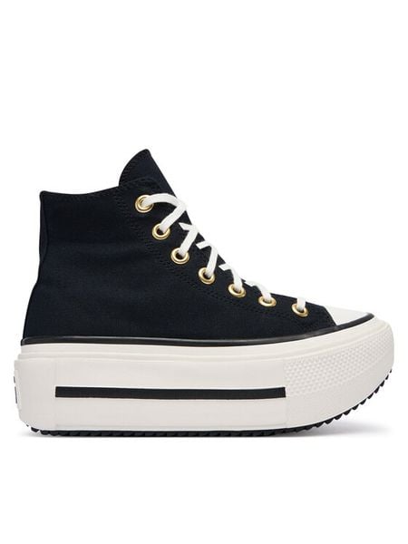 Converse Trampki Chuck Taylor All Star Lift Double Stack Lace A20780C Czarny. Czarne trampki Converse, bez wzorów, z materiału, bez zapięcia. Za 449.99 zł.
