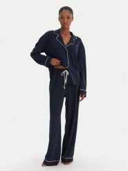 Tommy Hilfiger Piżama UW0UW06142 Granatowy Relaxed Fit. Niebieskie piżamy TOMMY HILFIGER, bez wzorów, bez ramiączek. Za 429.99 zł.