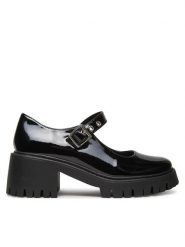 DeeZee Półbuty 8-508-2 Czarny. Czarne czółenka DeeZee, bez wzorów, ze skóry, bez obcasa, na obcasie, bez zapięcia. Za 139.99 zł.