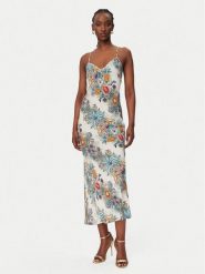 Just Cavalli Sukienka letnia 80PAO925 NS837 Błękitny Slim Fit. Niebieskie sukienki Just Cavalli, na lato, bez wzorów, z wiskozy, bez kołnierzyka, bez ramiączek. Za 1,239.00 zł.