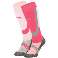 Skarpety narciarskie Xtreme, 2 par, Multi Różowy. Czerwone skarpety XTREME SOCKSWEAR, bez wzorów, z materiału. Za 147.34 zł.