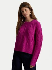 Polo Ralph Lauren Sweter 211A91216001 Różowy Straight Fit. Czerwone swetry Polo Ralph Lauren, xs, bez wzorów, z wełny, bez ramiączek. Za 949.99 zł.
